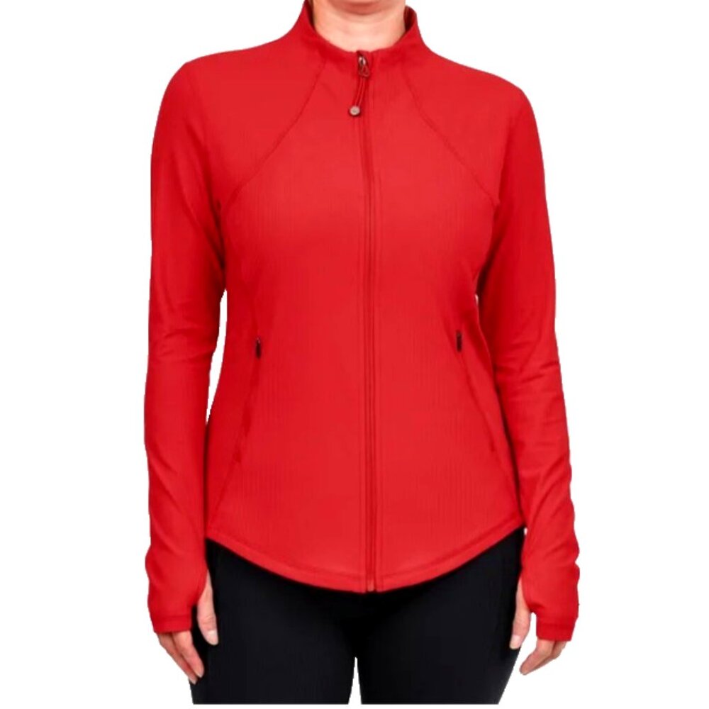 Women's Red Full-Zip Active Jacket
